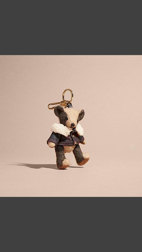 Burberry Thomas Bear Charm In Denim Jacket
