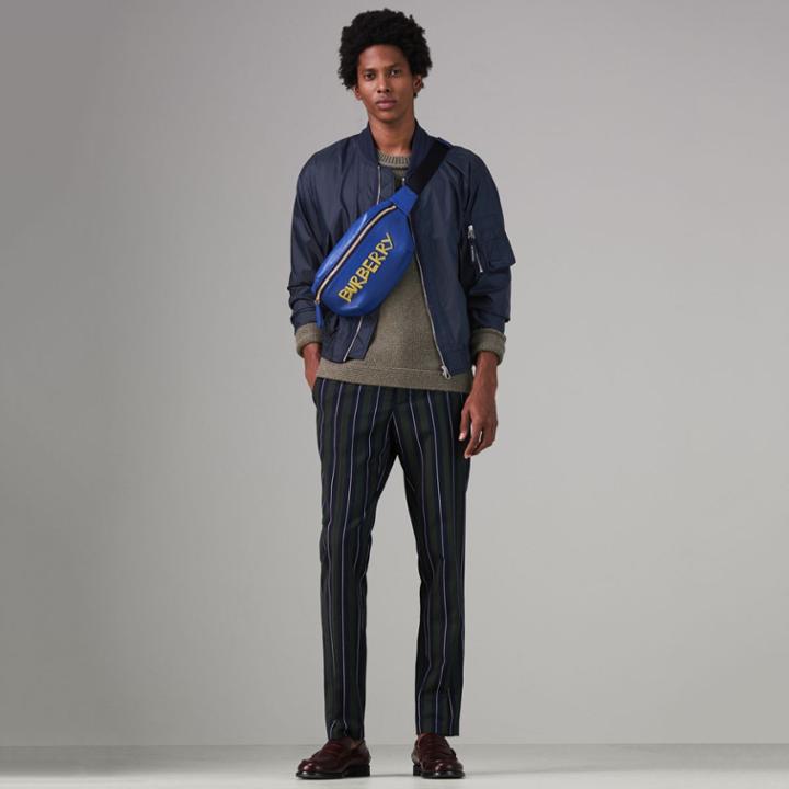 Burberry Burberry Lightweight Showerproof Bomber Jacket, Size: 38, Blue