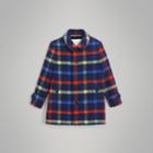 Burberry Burberry Childrens Check Double-faced Wool Coat, Size: 14y, Blue