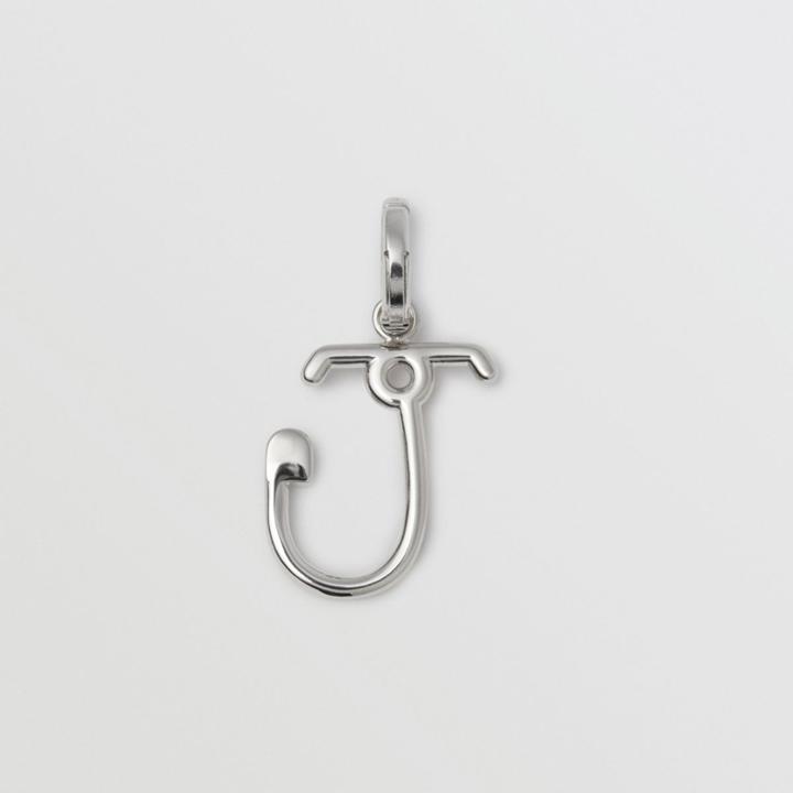Burberry Burberry Kilt Pin 'j' Alphabet Charm, Grey
