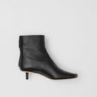 Burberry Burberry Lambskin Sculptural Kitten-heel Ankle Boots, Size: 38, Black