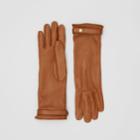 Burberry Burberry Silk-lined Lambskin Gloves, Size: 7.5, Brown