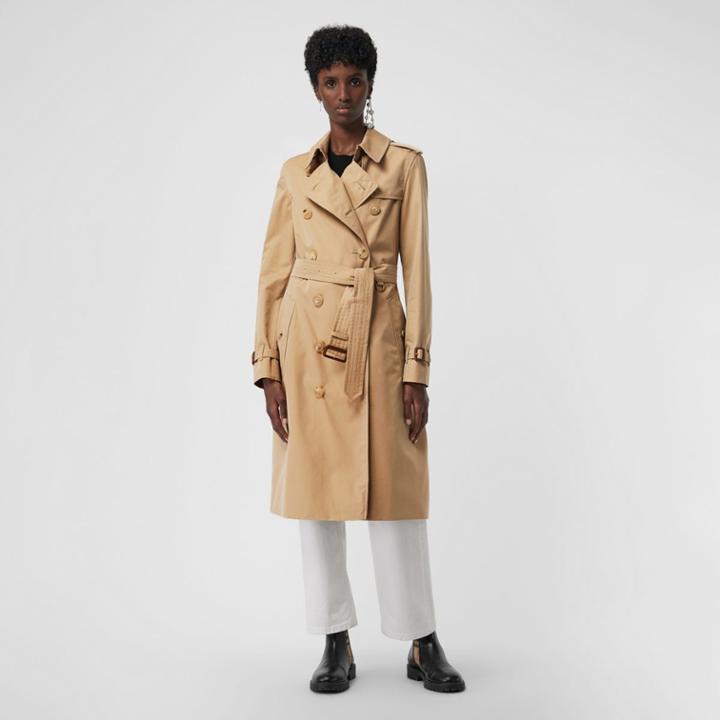 Burberry Burberry The Long Kensington Heritage Trench Coat, Size: 08, Beige