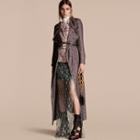 Burberry Geometric Tile Print Silk Dressing Gown Coat