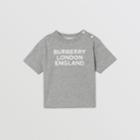 Burberry Burberry Childrens Logo Print Cotton T-shirt, Size: 18m, Grey
