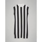 Burberry Burberry Striped Cotton Turtleneck Dress, Size: 8y, Black