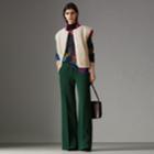 Burberry Burberry Two-tone Rib Knit Trim Shearling Gilet, Size: 04