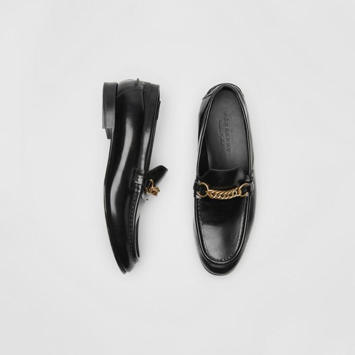 Burberry Burberry The Leather Link Loafer, Size: 42, Black