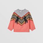 Burberry Burberry Childrens Unicorn Embroidered Technical Wool Sweater, Size: 12m, Peach