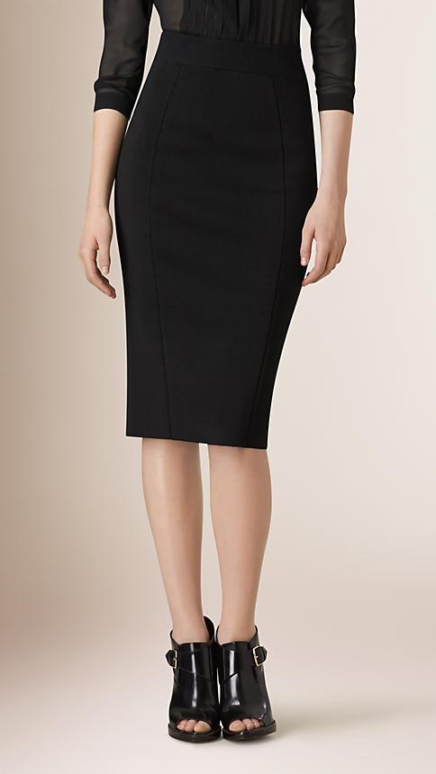 Burberry Panelled Pencil Skirt