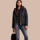 Burberry Burberry Diamond Quilted Hooded Jacket With Check Lining, Blue