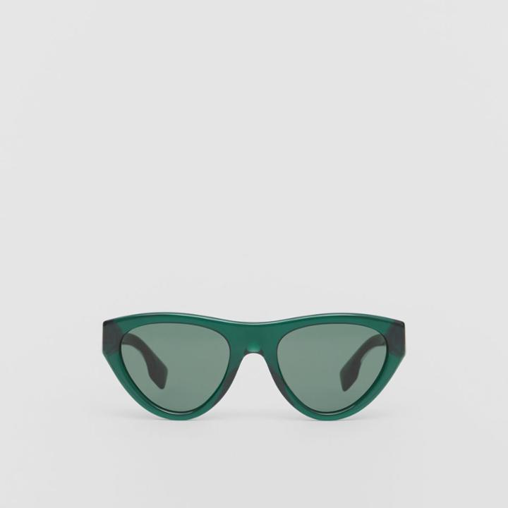 Burberry Burberry Triangular Frame Sunglasses, Green