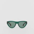 Burberry Burberry Triangular Frame Sunglasses, Green