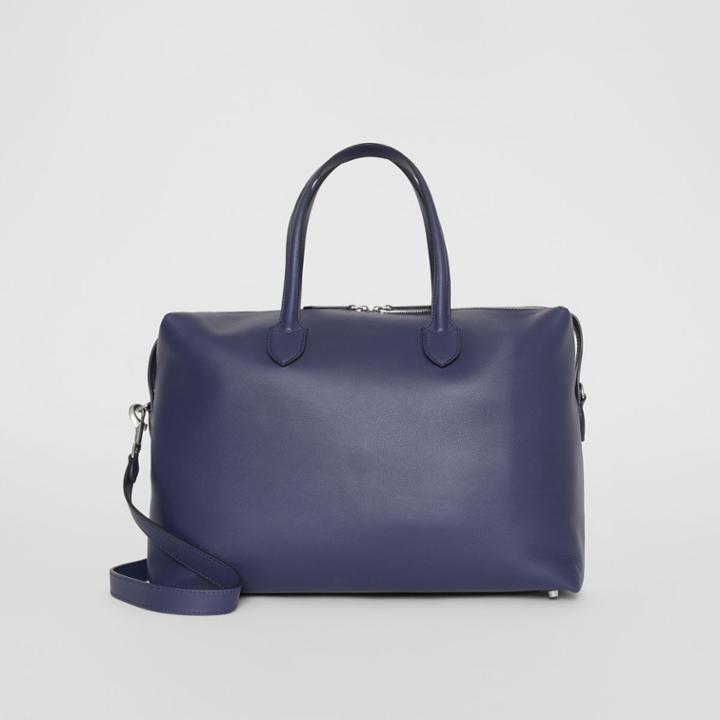 Burberry Burberry Soft Leather Holdall, Blue