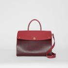 Burberry Burberry Medium Leather And Suede Elizabeth Bag, Red