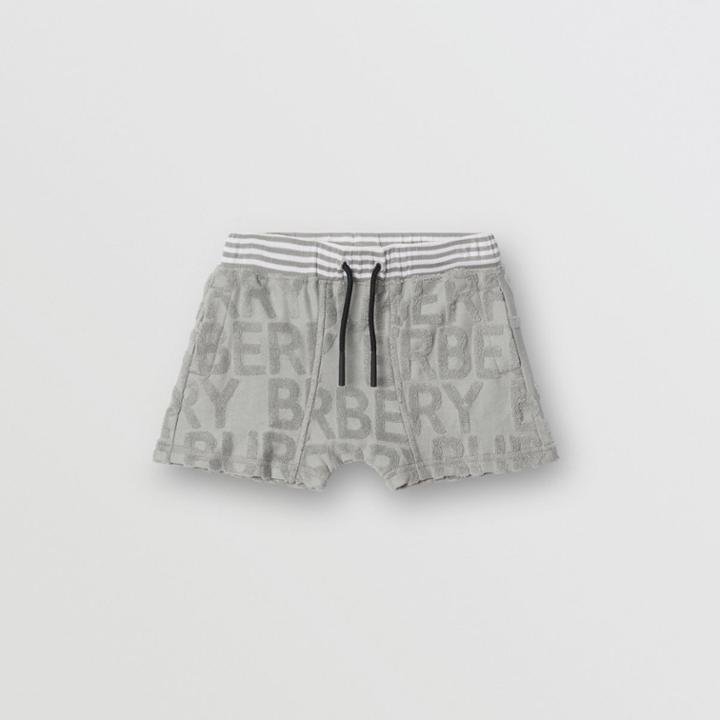 Burberry Burberry Childrens Logo Towelling Drawcord Shorts, Size: 2y, Grey