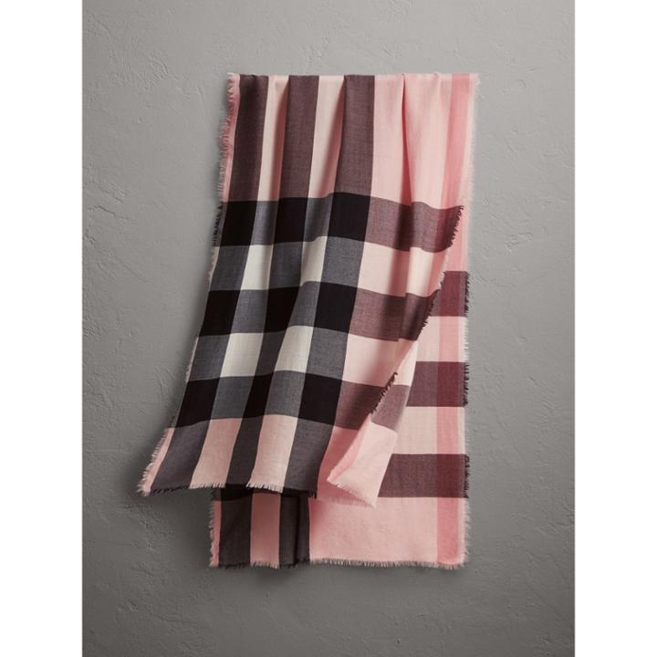 Burberry Burberry The Lightweight Check Cashmere Scarf, Purple