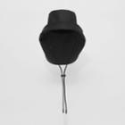 Burberry Burberry Topstitched Rubberised Cotton Fisherman Hat, Black