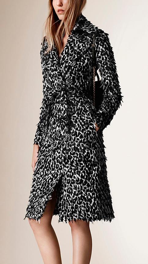 Burberry Prorsum Animal Print Fil Coup Trench Coat