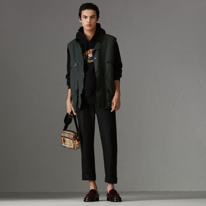 Burberry Burberry Embroidered Archive Logo Jersey Hoodie, Size: Xs