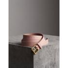 Burberry Burberry Embossed Leather Belt, Size: 100, Pink
