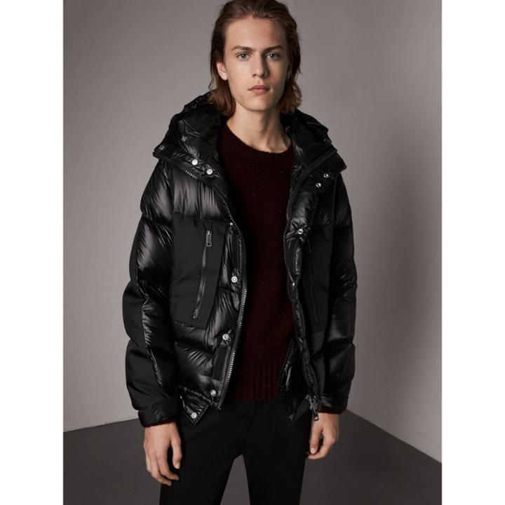 Burberry Burberry Oversized Down-filled Hooded Puffer Jacket, Size: 42, Black
