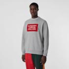 Burberry Burberry Logo Appliqu Cotton Sweatshirt, Size: Xs, Grey