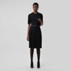 Burberry Burberry Short-sleeve Monogram Motif Wool Silk Cashmere Top