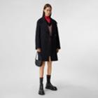 Burberry Burberry Pocket Detail Cashmere Pea Coat, Size: 04, Blue
