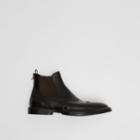 Burberry Burberry Toe Cap Detail Leather Chelsea Boots, Size: 46, Black