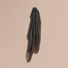 Burberry Burberry Lightweight Overdyed Modal Wool Scarf, Grey