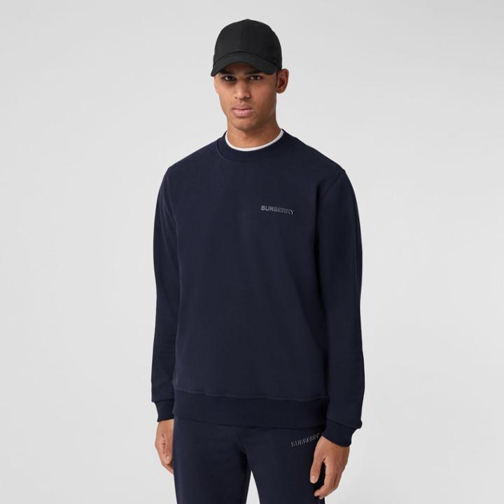 Burberry Burberry Logo Print Stretch Cotton Sweatshirt, Size: M