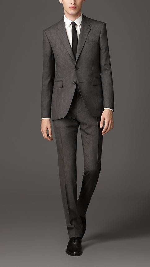 Burberry Modern Fit Wool Cashmere Microcheck Suit