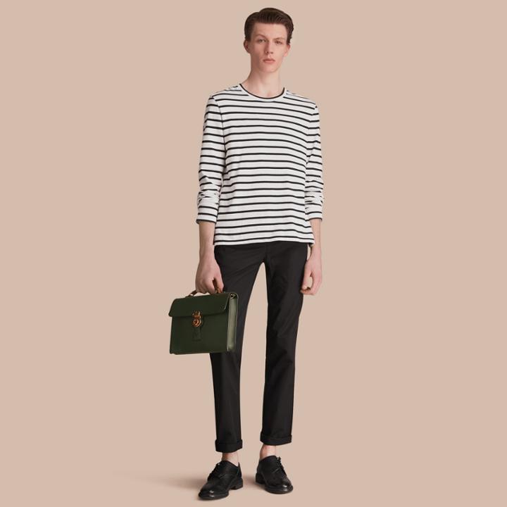 Burberry Burberry Straight Fit Cotton Chinos, Size: 32r, Black
