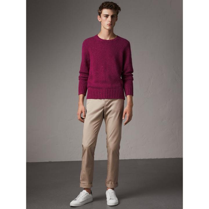 Burberry Burberry Straight Fit Cotton Chinos, Size: 38r, Beige