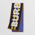 Burberry Burberry Childrens Logo Merino Wool Jacquard Scarf, Size: Os, Blue