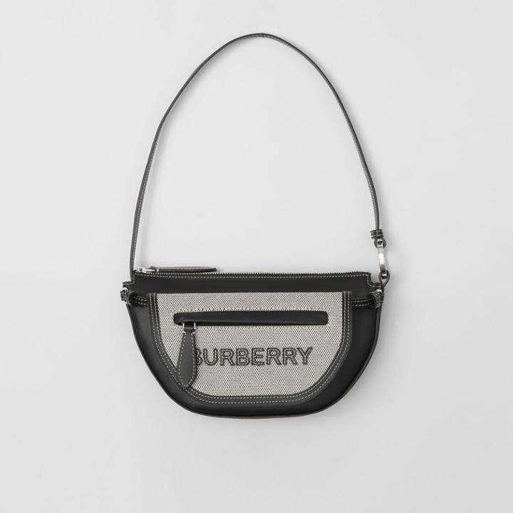 Burberry Burberry Mini Cotton Canvas And Leather Double Olympia Bag
