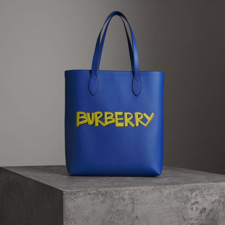 Burberry Burberry Graffiti Print Bonded Leather Tote
