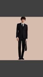 Burberry Slim Fit Wool Part-canvas Three-piece Suit