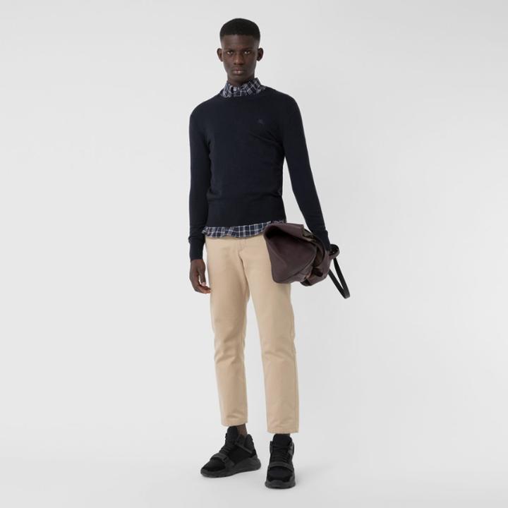 Burberry Burberry Crew Neck Cashmere Sweater, Blue