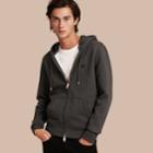 Burberry Burberry Hooded Cotton Jersey Top, Size: L, Grey