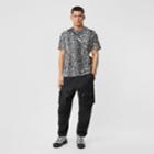 Burberry Burberry Leopard Print Cotton Oversized T-shirt, Size: M, Black
