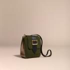 Burberry The Medium Buckle Bag - Square In English Suede And House Check