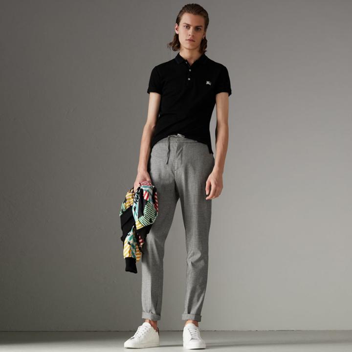 Burberry Burberry Cotton Piqu Polo Shirt, Size: Xxl