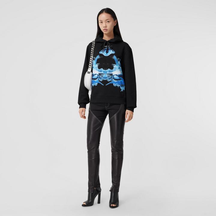 Burberry Burberry Shark Print Cotton Oversized Hoodie, Size: M