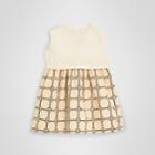 Burberry Burberry Childrens Knit Cashmere And Flower Print Cotton Dress, Size: 3m, White