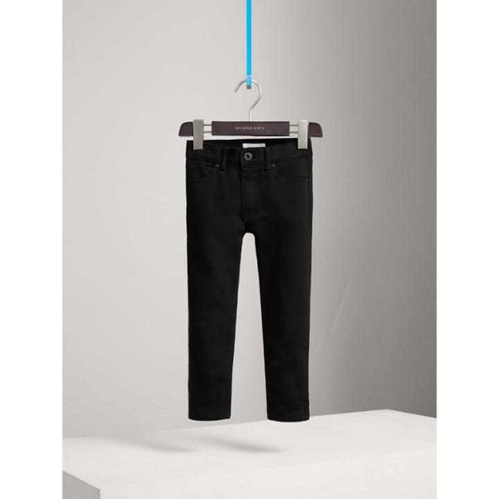 Burberry Burberry Skinny Fit Stretch Denim Jeans, Size: 14y, Black