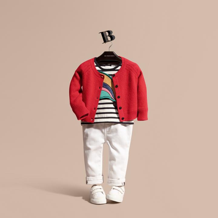 Burberry Burberry Textured Cashmere Cardigan, Size: 2y
