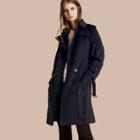 Burberry Cashmere Trench Coat With Puff Sleeves