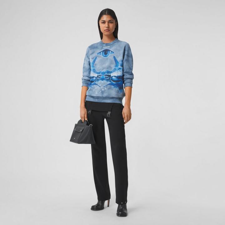 Burberry Burberry Shark Print Cotton Oversized Sweatshirt